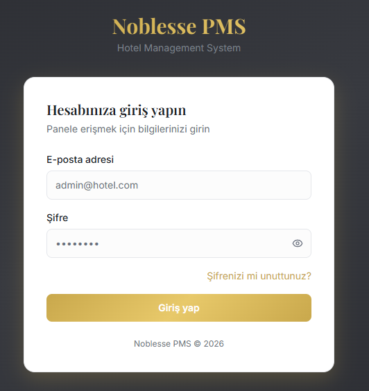 Noblesse PMS hotel operations dashboard